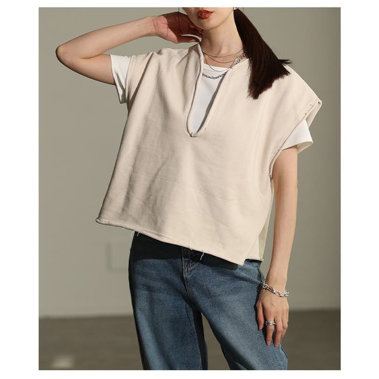 プラスワンで即オシャレが叶うショートレイヤードベスト レディース トップス | Sawa a la mode | 詳細画像9 