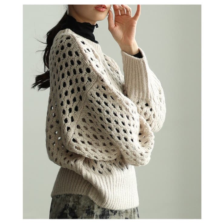 レイヤードが映えるざっくりメッシュニットトップス レディース ファッション | Sawa a la mode | 詳細画像4 