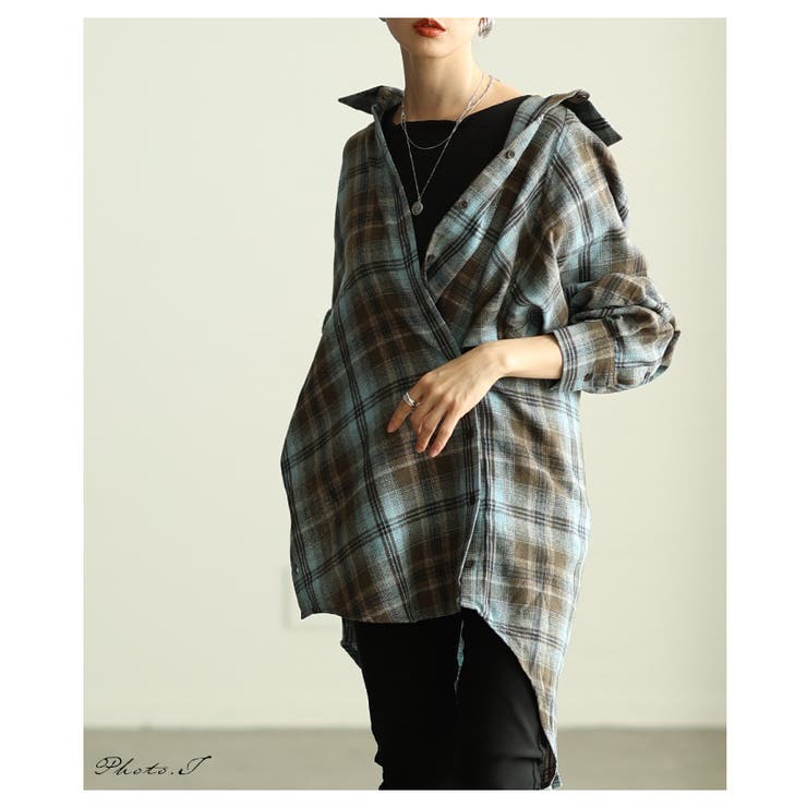 定番をもっと自由にするチェック柄シャツチュニック レディース ファッション | Sawa a la mode | 詳細画像2 