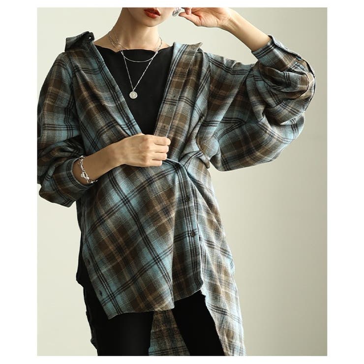 定番をもっと自由にするチェック柄シャツチュニック レディース ファッション | Sawa a la mode | 詳細画像9 
