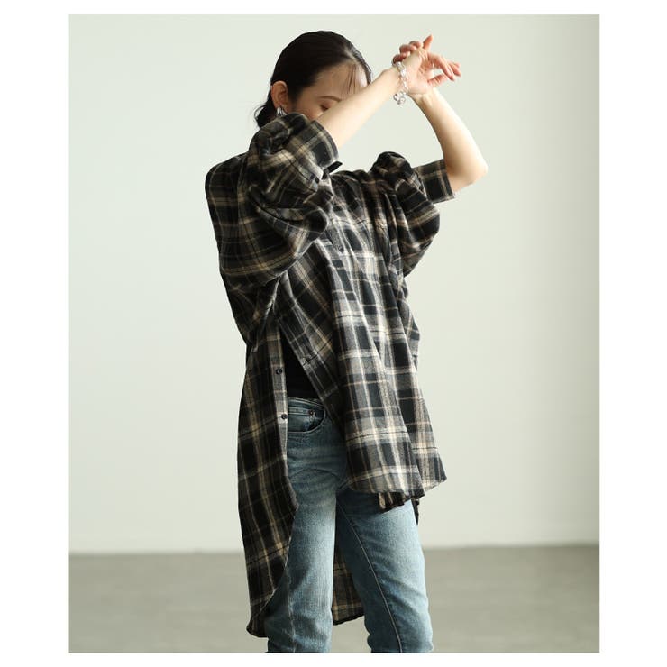 定番をもっと自由にするチェック柄シャツチュニック レディース ファッション | Sawa a la mode | 詳細画像10 
