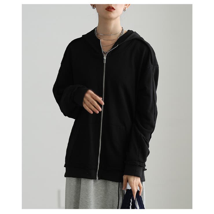 羽織るだけでこなれ感のダブルジップパーカー レディース アウター | Sawa a la mode | 詳細画像18 