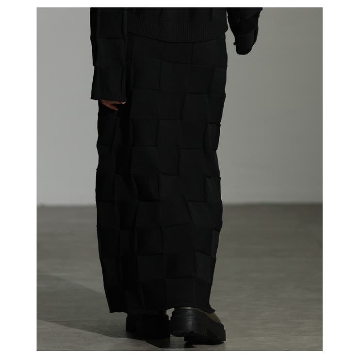 惹き込まれる陰影纏うエンボスチェックニットスカート レディース ファッション | Sawa a la mode | 詳細画像15 