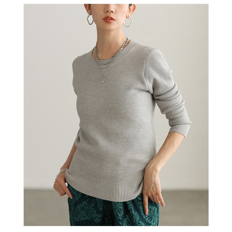 「スッキリ見え×暖かい」裏起毛ニットトップス レディース ファッション | Sawa a la mode | 詳細画像19 