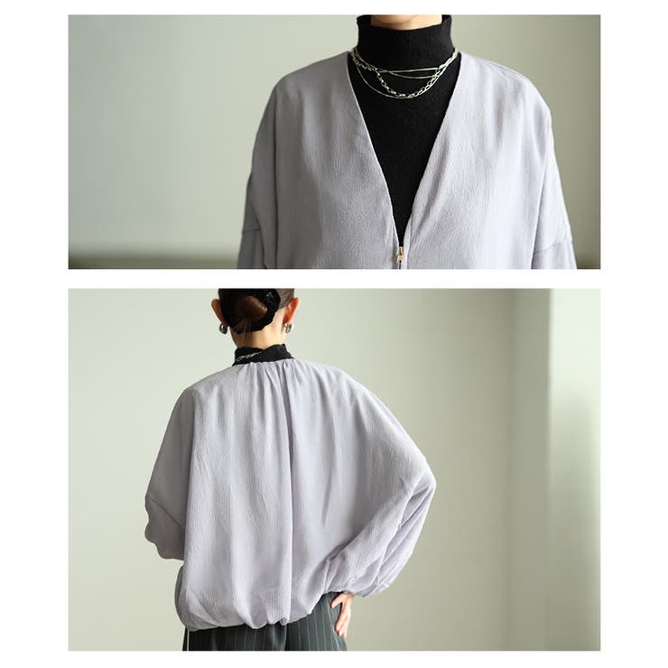 空気を纏う軽やかなボリューム袖ショートライトブルゾン レディース ファッション | Sawa a la mode | 詳細画像5 