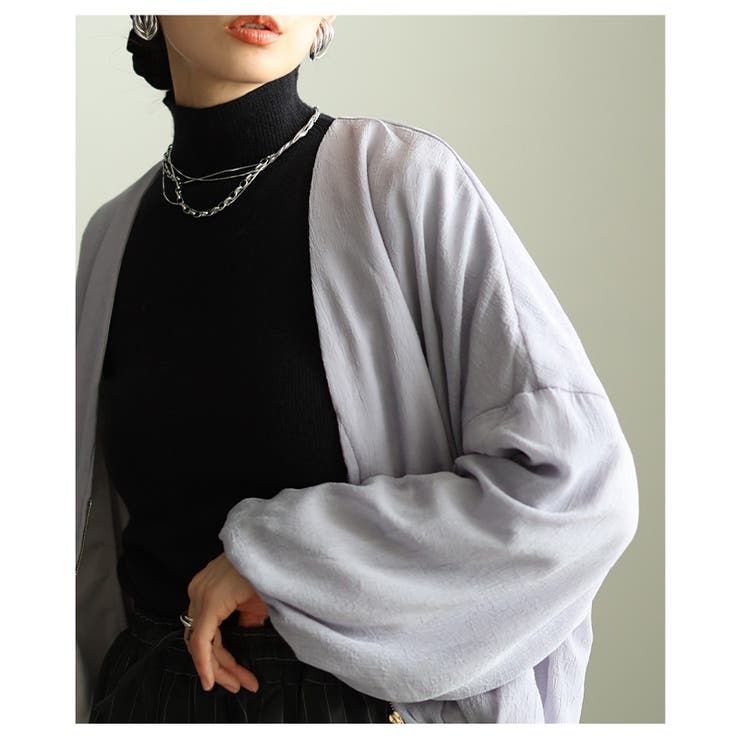 空気を纏う軽やかなボリューム袖ショートライトブルゾン レディース ファッション | Sawa a la mode | 詳細画像9 