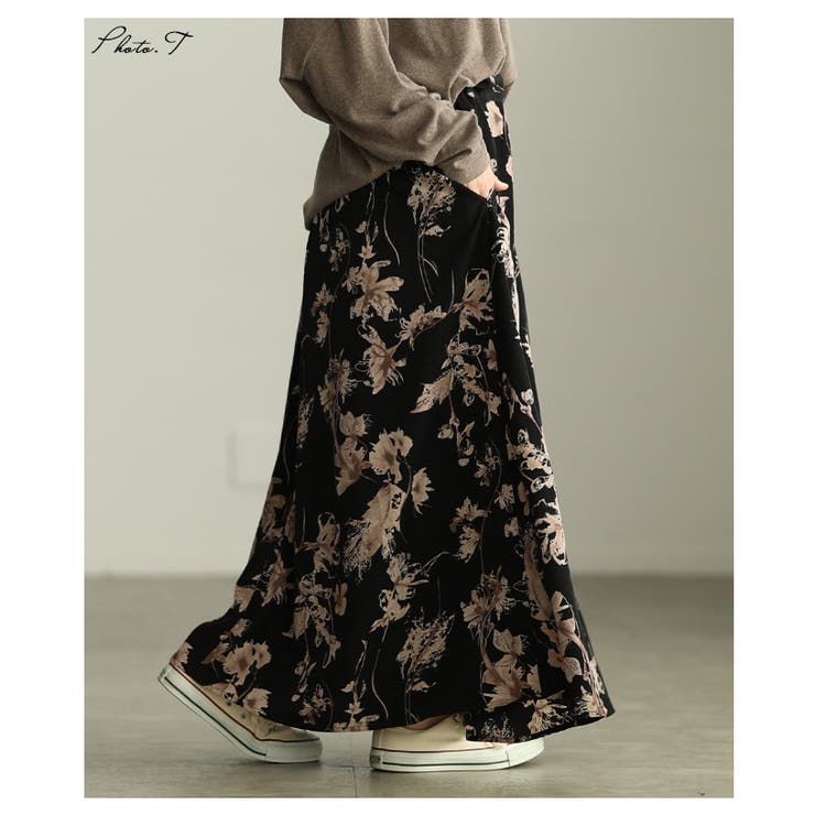 大人モダンな花模様に魅了する花柄フレアスカート レディース ファッション | Sawa a la mode | 詳細画像2 