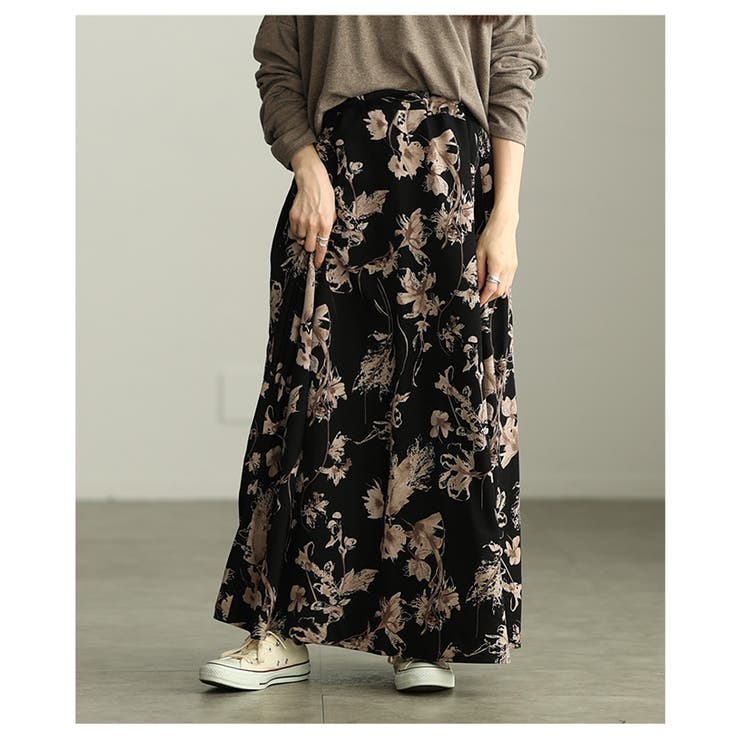 大人モダンな花模様に魅了する花柄フレアスカート レディース ファッション | Sawa a la mode | 詳細画像4 