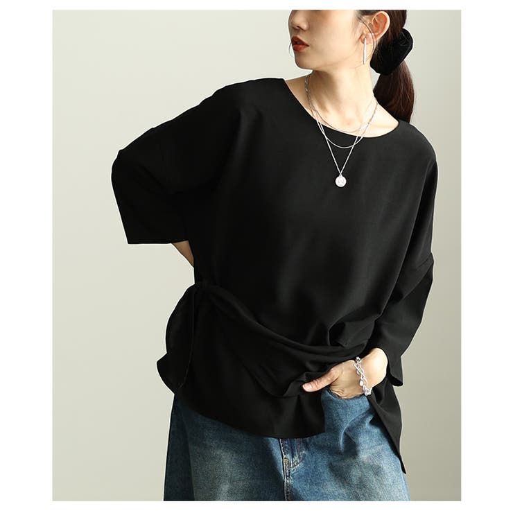 おしゃれに差がつくノットデザインアシンメトリートップス レディース ファッション | Sawa a la mode | 詳細画像9 