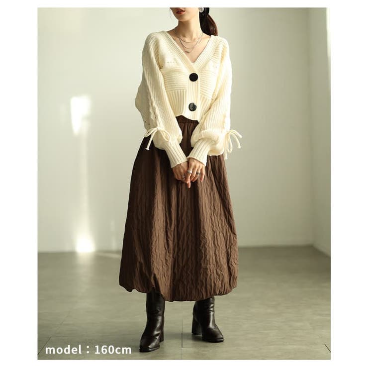 大人の抜け感たっぷりのリボンニットカーディガン レディース トップス | Sawa a la mode | 詳細画像7 