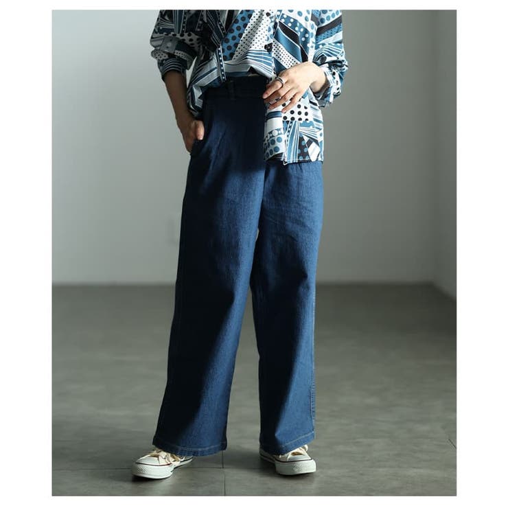 デイリーに頼れるイージーワイドデニムパンツ レディース ボトムス | Sawa a la mode | 詳細画像12 