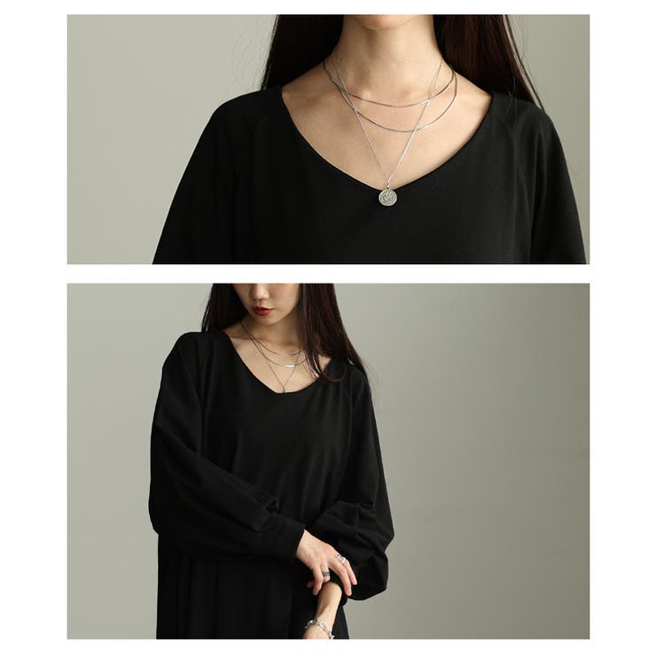 一枚で大人可愛いVネックボリューム袖ワンピース レディース ファッション | Sawa a la mode | 詳細画像5 