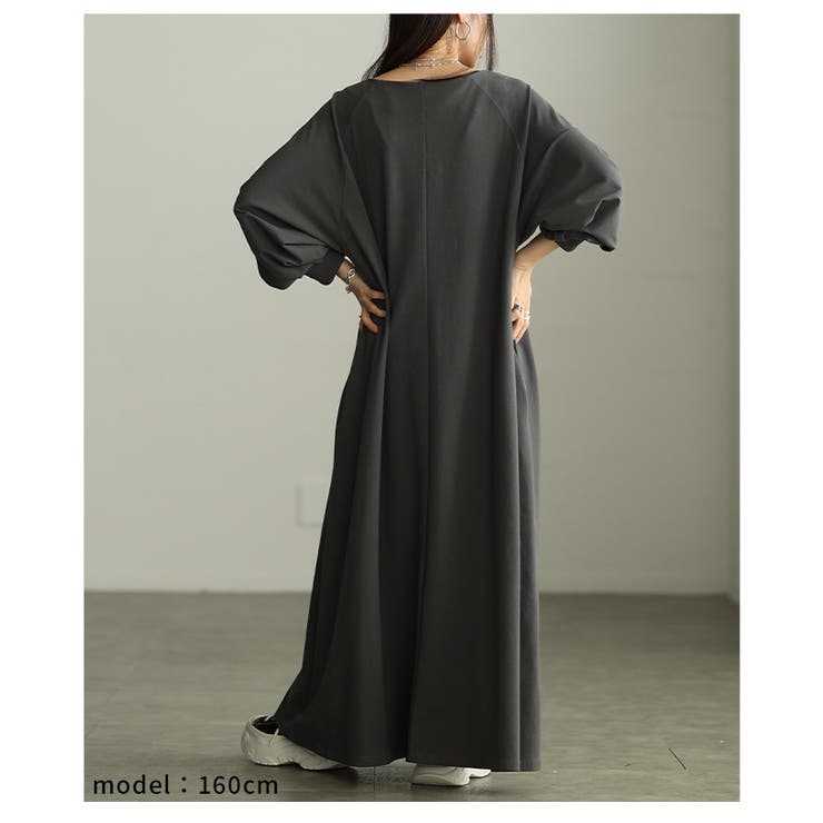 一枚で大人可愛いVネックボリューム袖ワンピース レディース ファッション | Sawa a la mode | 詳細画像16 