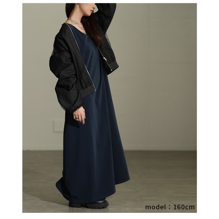 一枚で大人可愛いVネックボリューム袖ワンピース レディース ファッション | Sawa a la mode | 詳細画像20 