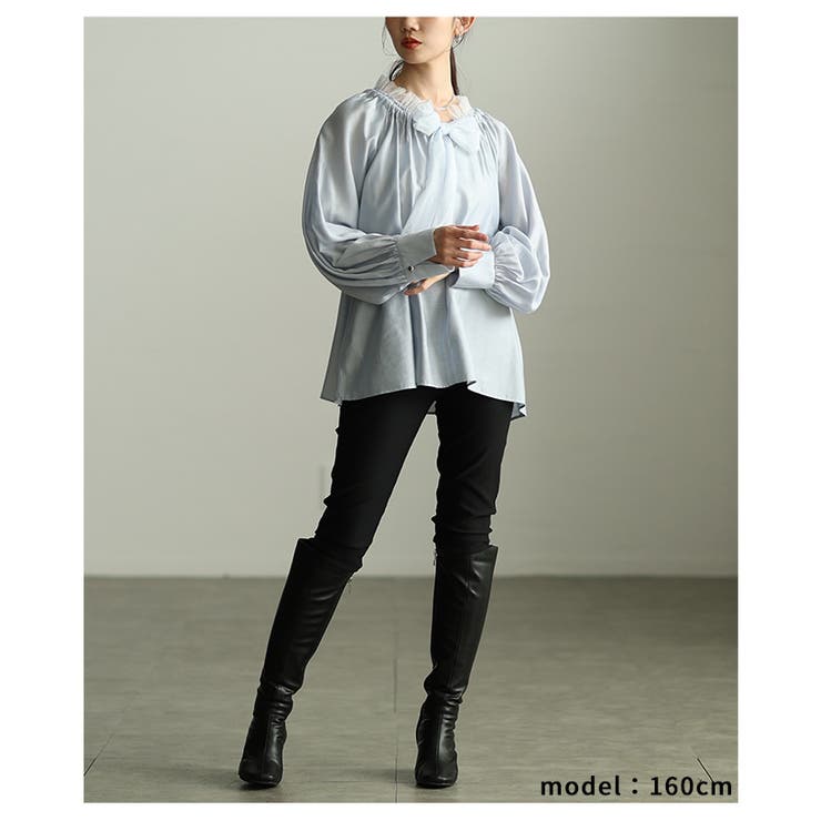 洗練された華やかさを纏うリボンタイギャザーブラウス レディース ファッション | Sawa a la mode | 詳細画像7 