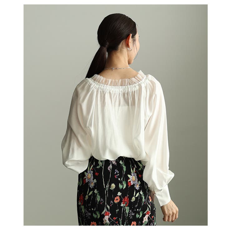 洗練された華やかさを纏うリボンタイギャザーブラウス レディース ファッション | Sawa a la mode | 詳細画像12 