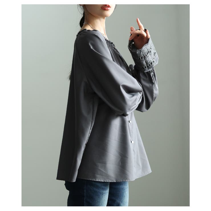 女性らしく手元華やぐ前後2way袖レースブラウス レディース ファッション | Sawa a la mode | 詳細画像4 