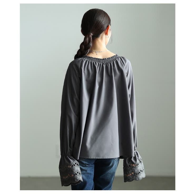 女性らしく手元華やぐ前後2way袖レースブラウス レディース ファッション | Sawa a la mode | 詳細画像8 