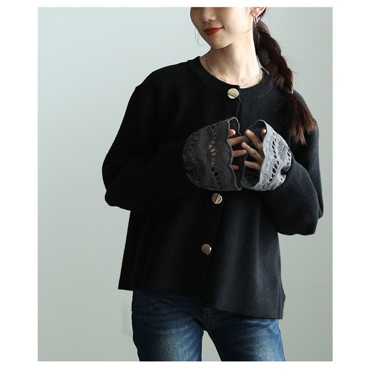 女性らしく手元華やぐ前後2way袖レースブラウス レディース ファッション | Sawa a la mode | 詳細画像9 