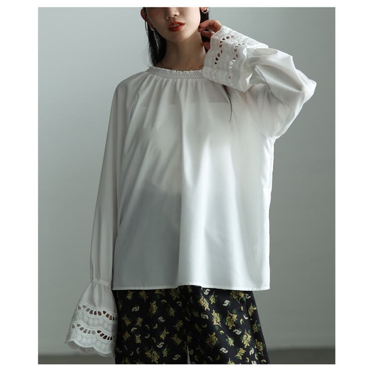 女性らしく手元華やぐ前後2way袖レースブラウス レディース ファッション | Sawa a la mode | 詳細画像12 