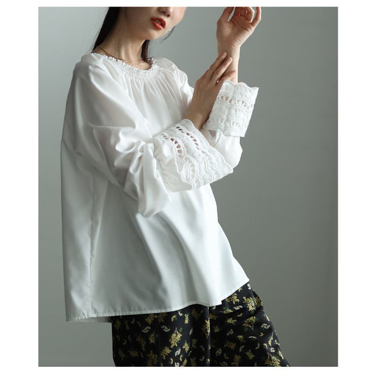 女性らしく手元華やぐ前後2way袖レースブラウス レディース ファッション | Sawa a la mode | 詳細画像14 