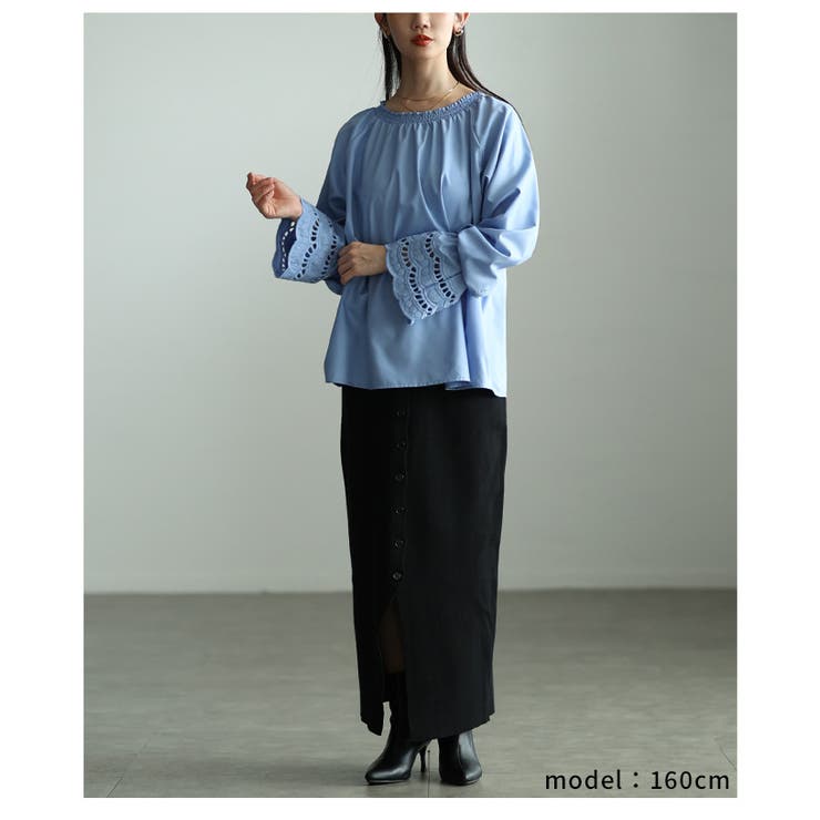 女性らしく手元華やぐ前後2way袖レースブラウス レディース ファッション | Sawa a la mode | 詳細画像21 
