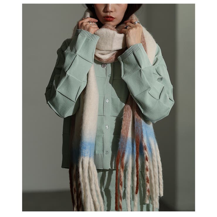 「ふわもこ」ミックスカラーフリンジストール レディース ファッション | Sawa a la mode | 詳細画像19 