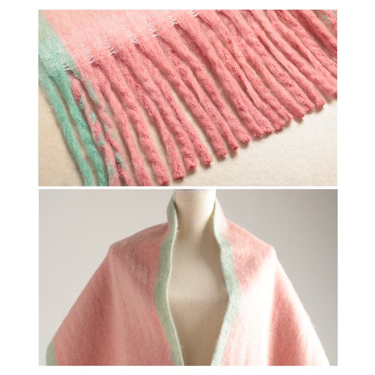 「ふわもこ」ミックスカラーフリンジストール レディース ファッション | Sawa a la mode | 詳細画像23 