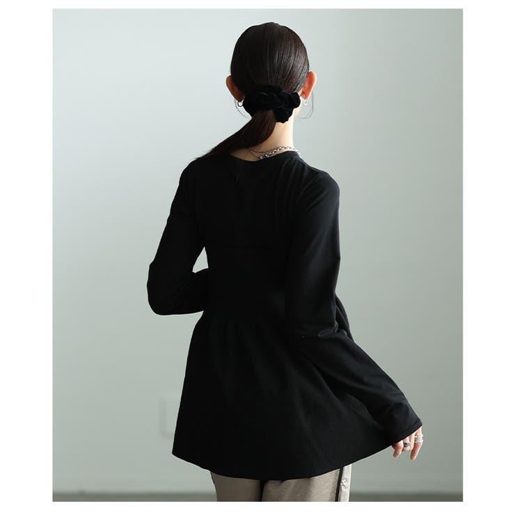 甘いトレンド纏う異素材ペプラムフレアトップス レディース ファッション | Sawa a la mode | 詳細画像22 