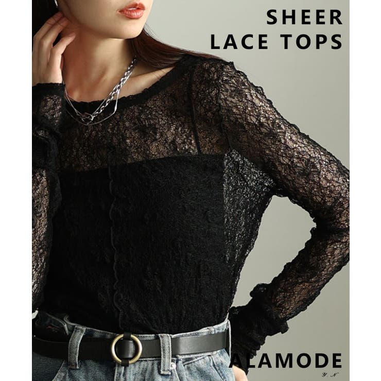 コーデの幅広がる花柄モチーフ総レーストップス レディース ファッション | Sawa a la mode | 詳細画像1 