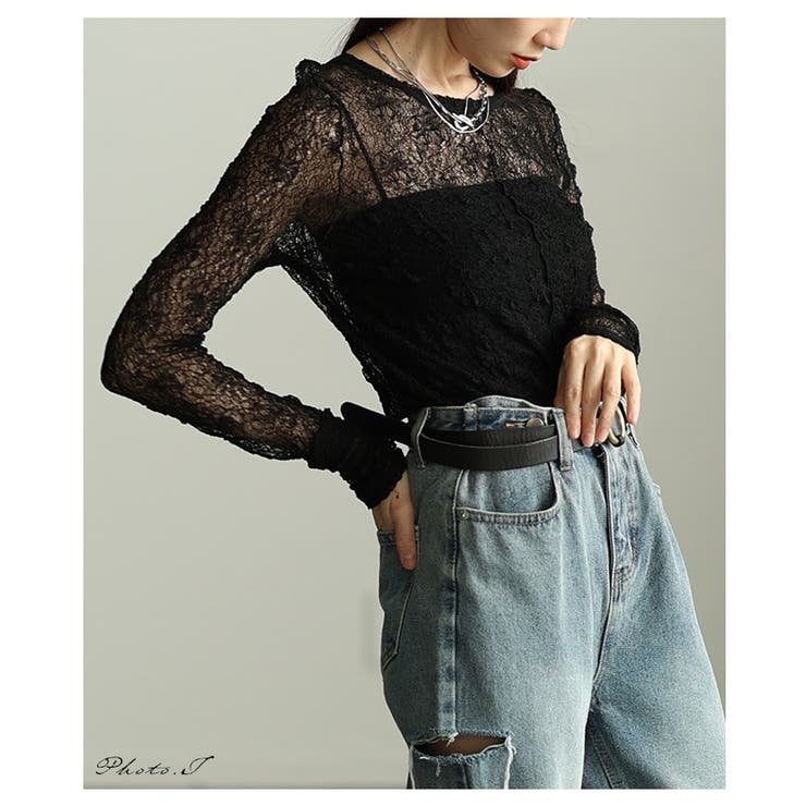 コーデの幅広がる花柄モチーフ総レーストップス レディース ファッション | Sawa a la mode | 詳細画像2 