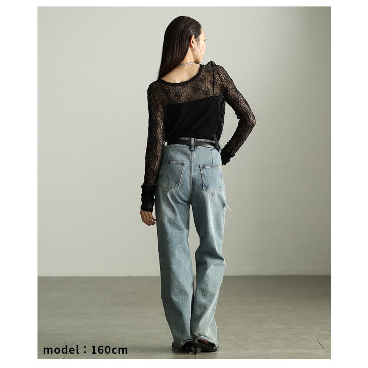 コーデの幅広がる花柄モチーフ総レーストップス レディース ファッション | Sawa a la mode | 詳細画像14 