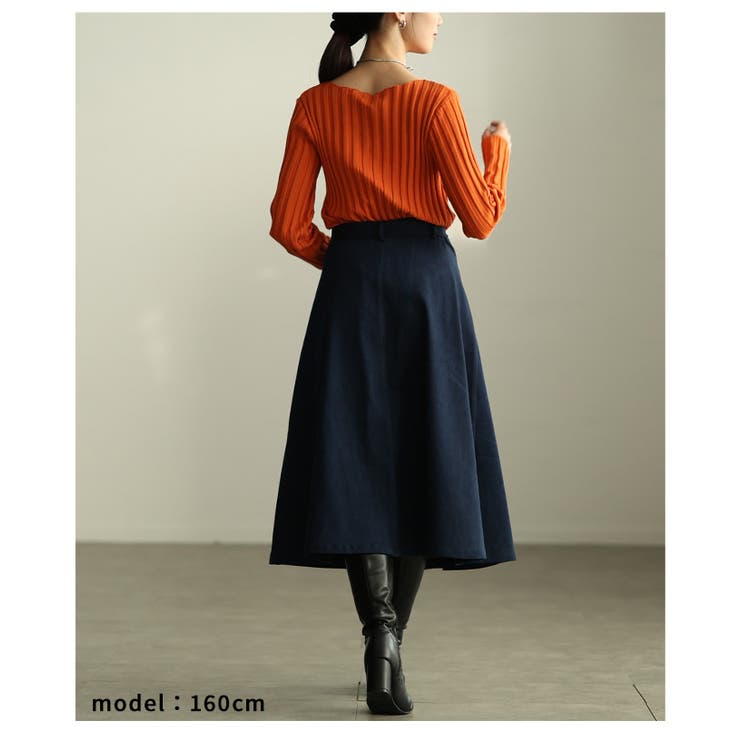 気分で楽しむ裾レースペチコート付きデニムフレアスカート レディース ファッション | Sawa a la mode | 詳細画像19 