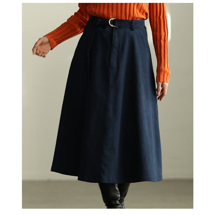 気分で楽しむ裾レースペチコート付きデニムフレアスカート レディース ファッション | Sawa a la mode | 詳細画像22 