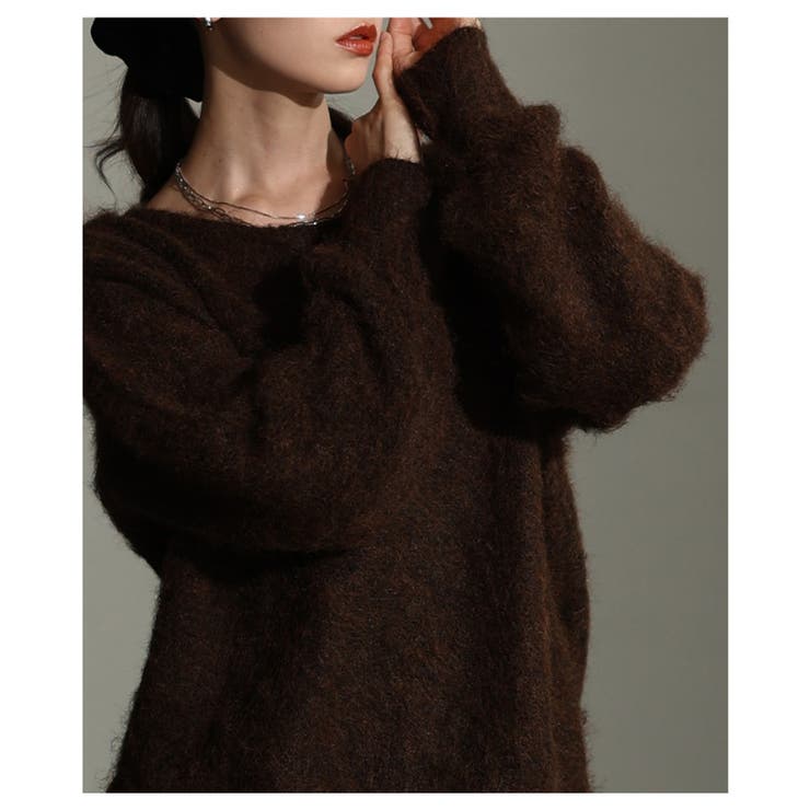 ふんわり心地うっとりソフトシャギーボートネックプルオーバー レディース ファッシ… | Sawa a la mode | 詳細画像17 