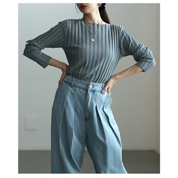 すっきり美シルエットワイドリブプルオーバー レディース トップス | Sawa a la mode | 詳細画像14 