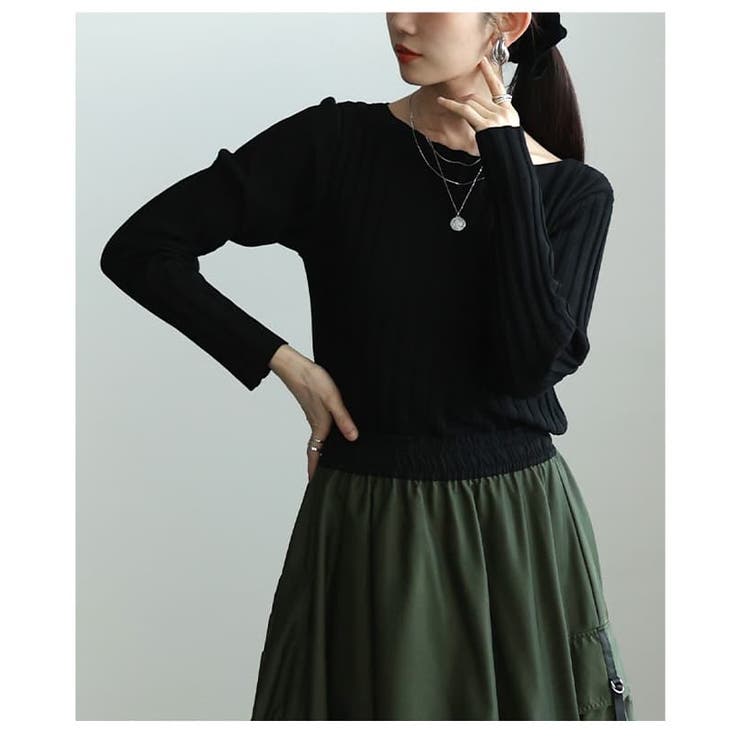 すっきり美シルエットワイドリブプルオーバー レディース トップス | Sawa a la mode | 詳細画像16 