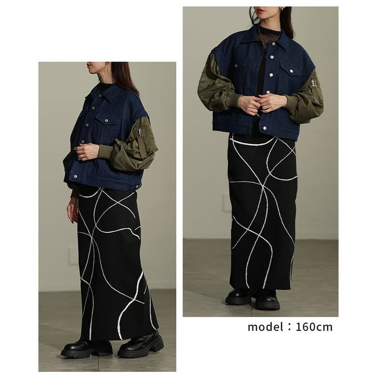 羽織るだけで差がつくデニム×MA 1ドッキングGジャン レディース | Sawa a la mode | 詳細画像10 