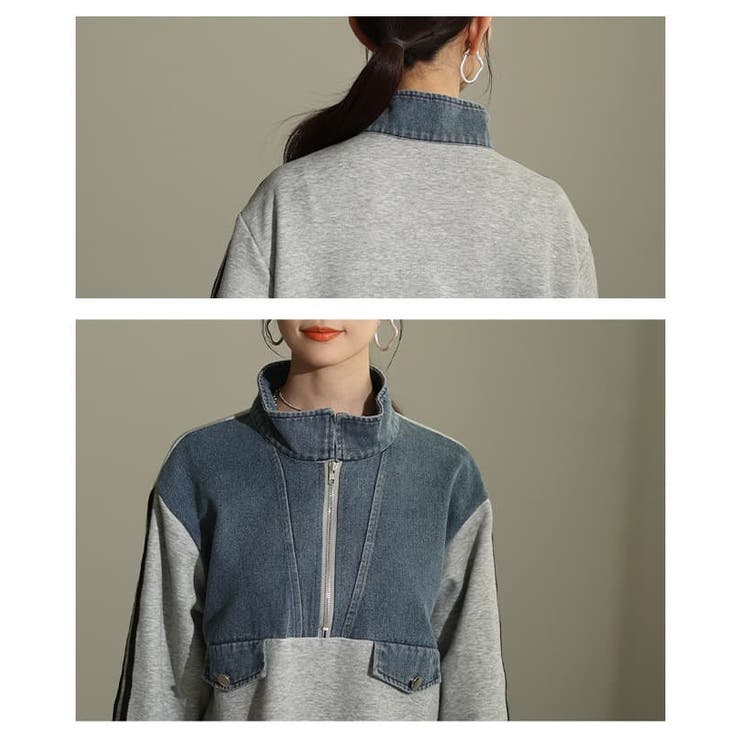 人と差がつくデニムアクセントロングスウェットワンピース レディース ワンピース | Sawa a la mode | 詳細画像5 