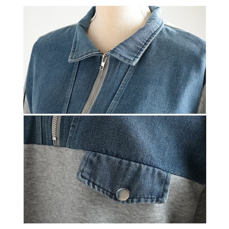 人と差がつくデニムアクセントロングスウェットワンピース レディース ワンピース | Sawa a la mode | 詳細画像19 