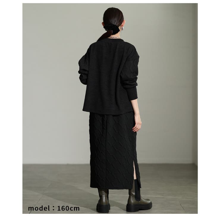 カジュアル×モードな格子柄エンボスプルオーバートップス レディース ファッション | Sawa a la mode | 詳細画像20 