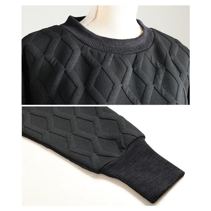 カジュアル×モードな格子柄エンボスプルオーバートップス レディース ファッション | Sawa a la mode | 詳細画像23 