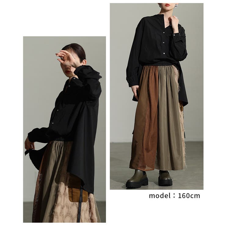 羽織ればこなれるスタンドカラーフィッシュテールシャツ レディース ファッション | Sawa a la mode | 詳細画像7 