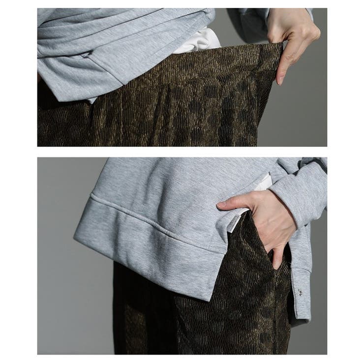 表情豊かなドット柄エンボスプリーツイージーパンツ レディース ファッション | Sawa a la mode | 詳細画像5 