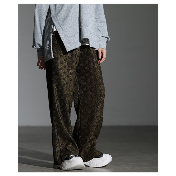 表情豊かなドット柄エンボスプリーツイージーパンツ レディース ファッション | Sawa a la mode | 詳細画像12 