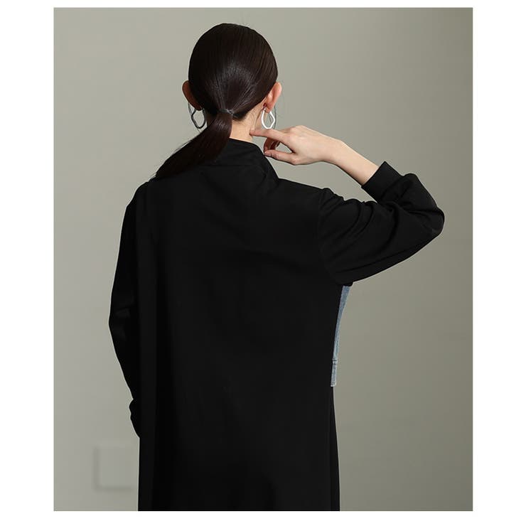 一枚で完成するデニムドッキングスウェットワンピース レディース ファッション | Sawa a la mode | 詳細画像20 