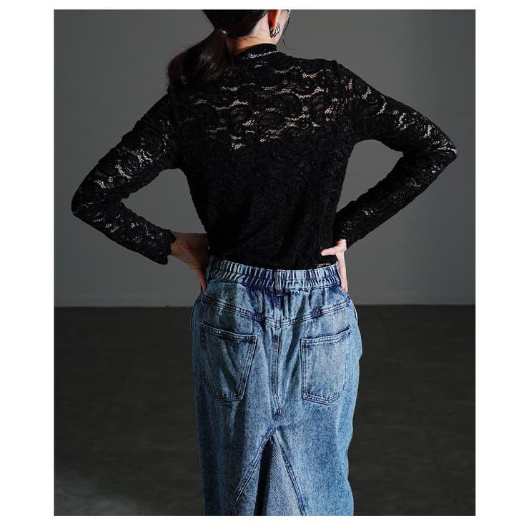 重ねて可愛いペイズリーレースハイネックトップス レディース トップス | Sawa a la mode | 詳細画像14 
