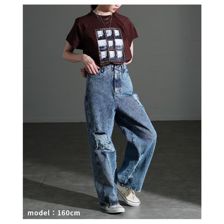 穿くだけでサマになるデニムダメージパンツ レディース パンツ | Sawa a la mode | 詳細画像7 