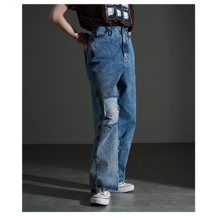 穿くだけでサマになるデニムダメージパンツ レディース パンツ | Sawa a la mode | 詳細画像9 