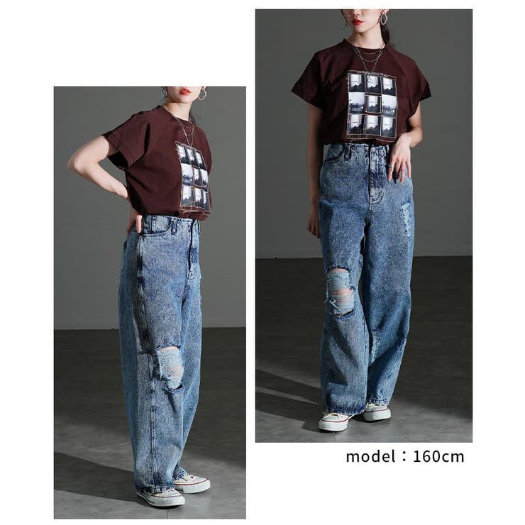 穿くだけでサマになるデニムダメージパンツ レディース パンツ | Sawa a la mode | 詳細画像10 